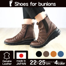 Made in Japan Bequeme 4E Kurze Stiefel mit Reißverschluss und Sidegore